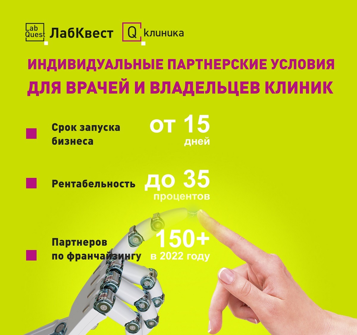 Франшиза лабораторной диагностики LabQuest - цена в 2024 году, отзывы